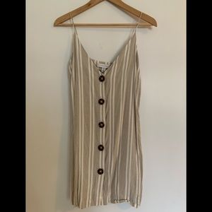 Topshop Stripe Button Slip Dress Size 8